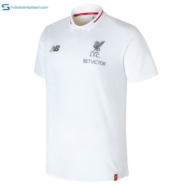 Polo Liverpool 2017/18 Blanco Rojo